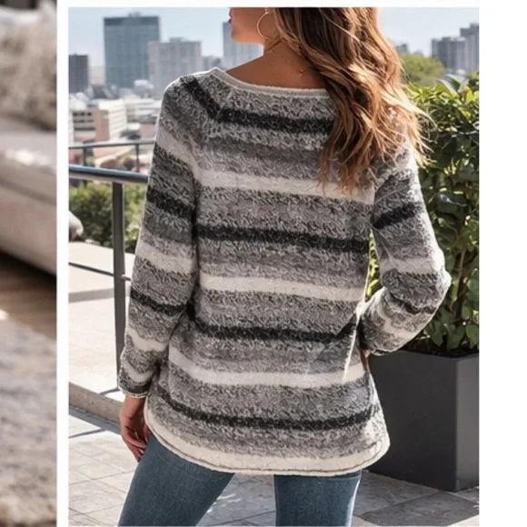 Eddie Bauer Long sleeve cotton striped sweater - Picture 4 of 15